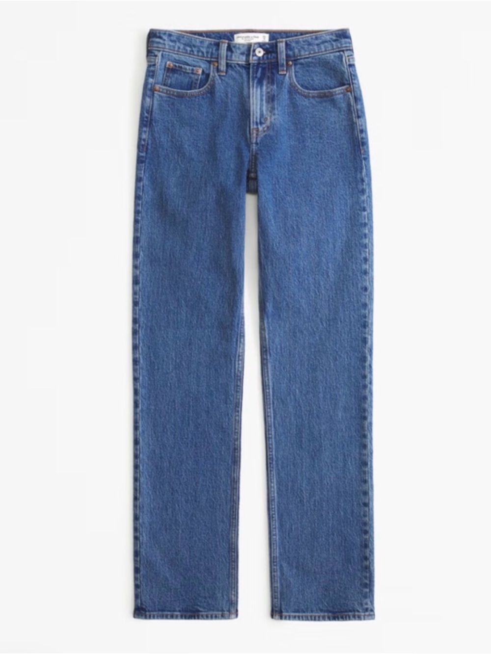 Abercrombie & Fitch Women's Mid Rise 90s Straight Jean in Dark Marble